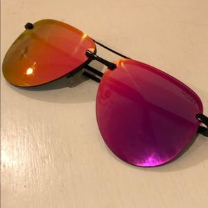 QUAY Pink/Orange Reflective Sunglasses